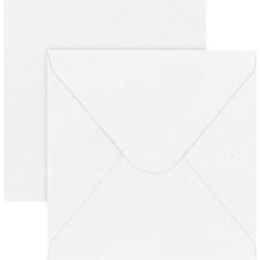 Folded card + envelope square white 5+5