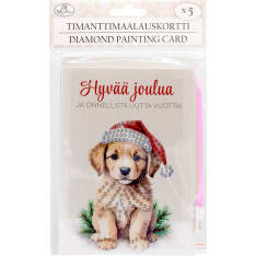 J.K. Primeco 5 pcs Koira joulu Diamond painting card