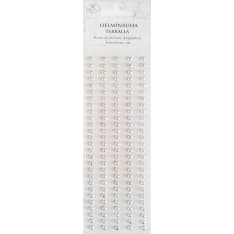 Pearl sticker ribbon silver