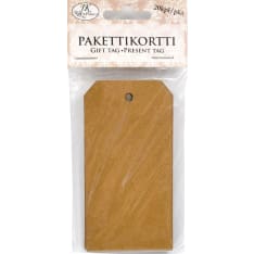 Gift tag 5x10cm brown  20pcs