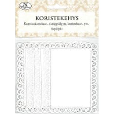 Decorative frame rectangle red 5pcs
