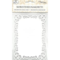 Decorative edge card white 5pcs