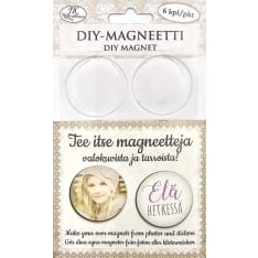 J.K. Primeco 6 kpl 4cm pyöreä DIY-magneetti
