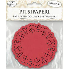 J.K. Primeco 30pcs Circle red Lace paper