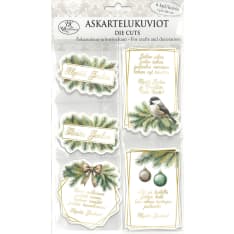 J.K. Primeco Havut ja joulutekstit Die cuts