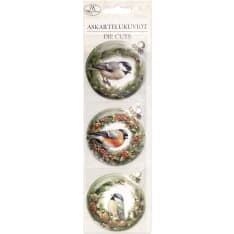 J.K. Primeco Christmas balls birds Die cuts narrow