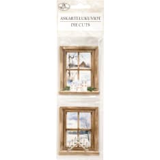 J.K. Primeco Windows winter landscape Die cuts narrow
