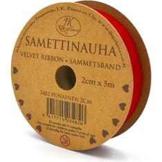 J.K. Primeco Punainen samettinauha