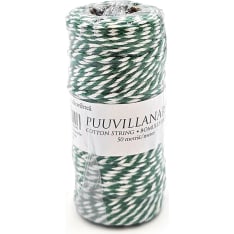 J.K. Primeco 2mm x 50m white/green Cotton string