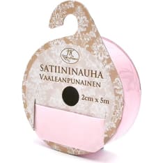 J.K.Primeco vaaleanpunainen satiininauha
