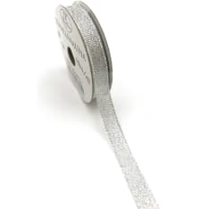 Glitter ribbon 10m silver