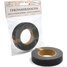 J.K.Primeco musta 1,5cm x 2m tekonahkanaru