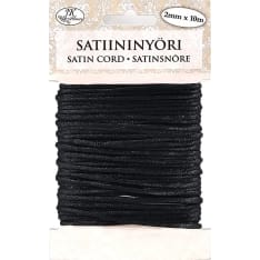 J.K. Primeco 2mm x 10m musta satiininyöri