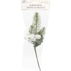 J.K. Primeco berry glitter white Artificial branch