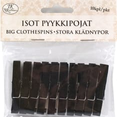 Clothespins big black 10pcs