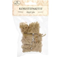 Miniature gift packages natur 6pcs