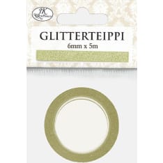 Glitter tape 6mm x 5m silver