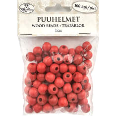 J.K. Primeco 100 kpl punaiset puuhelmet