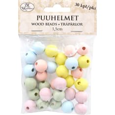 J.K. Primeco pastellilajitelma puuhelmet