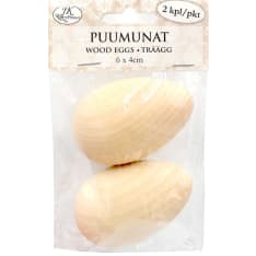 Wood eggs 4x6cm 2pcs