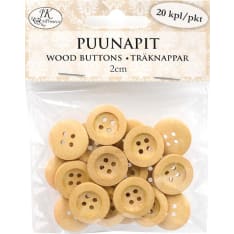 Wood buttons 2cm 20pcs