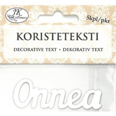 Decorative text Onnea white 5pcs