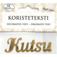 Decorative text Kutsu gold foil 5pcs