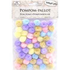Pom poms pastel 50pcs