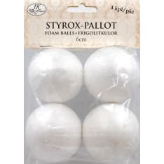 Styrofoam balls 6cm 4pcs