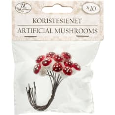 J.K. Primeco 10 pcs Fly agaric with frost small Artificial mushrooms