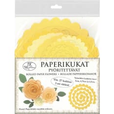 J.K. Primeco Keltainen pyöritettävät paperikukat