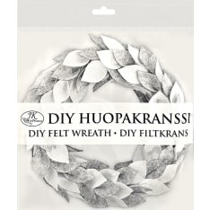 J.K. Primeco white/grey DIY Felt wreath