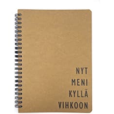 J.K. Primeco 160 pages (80 sheets) A5 "Nyt meni vihkoon" natur musta Notebook
