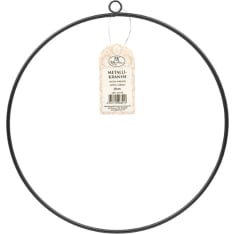Metal wreath 25cm ring black