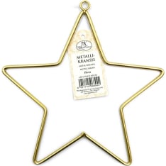 Metal wreath 19cm Star gold