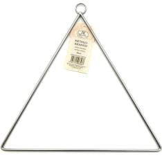 Metal wreath 25cm triangle silver
