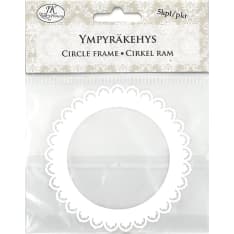 Circle frame lace white 5pcs