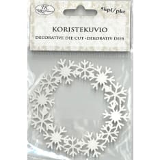 Decorative die cut Snowflake wreath 5pcs