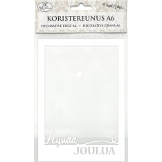 Decorative edge A6 Jouluteksti white 5pcs