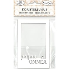Decorative edge Paljon onnea white 5pcs