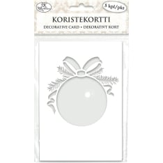 J.K. Primeco Decorative card Christmas ball white 5pcs