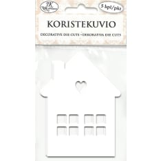 J.K. Primeco Decorative die cut House white 5pcs