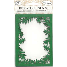 J.K. Primeco 5pcs A6 Twigs green glitter Decorative edge