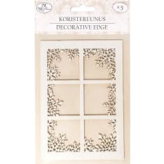 J.K. Primeco 5 pcs Window and snowflakes glitter white Decorative edge