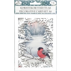 J.K. Primeco 5 pcs A6 Bullfinch Decorative card set