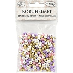 J.K. Primeco pink/gold Jewellery beads