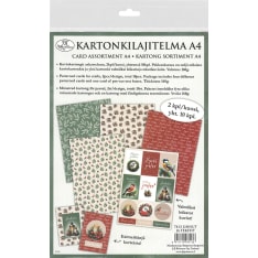 J.K. Primeco 10pcs A4 Linnut ja tekstit Card assortment