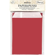 J.K. Primeco punainen paperipussi 20 kpl/pakkaus