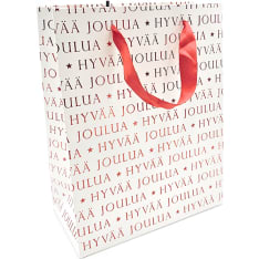 J.K. Primeco Hyvää joulua punafolio M-koko lahjakassi
