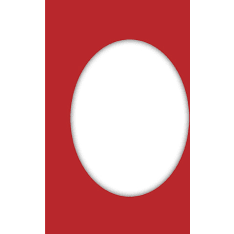 Folded card with a hole red 10pcs